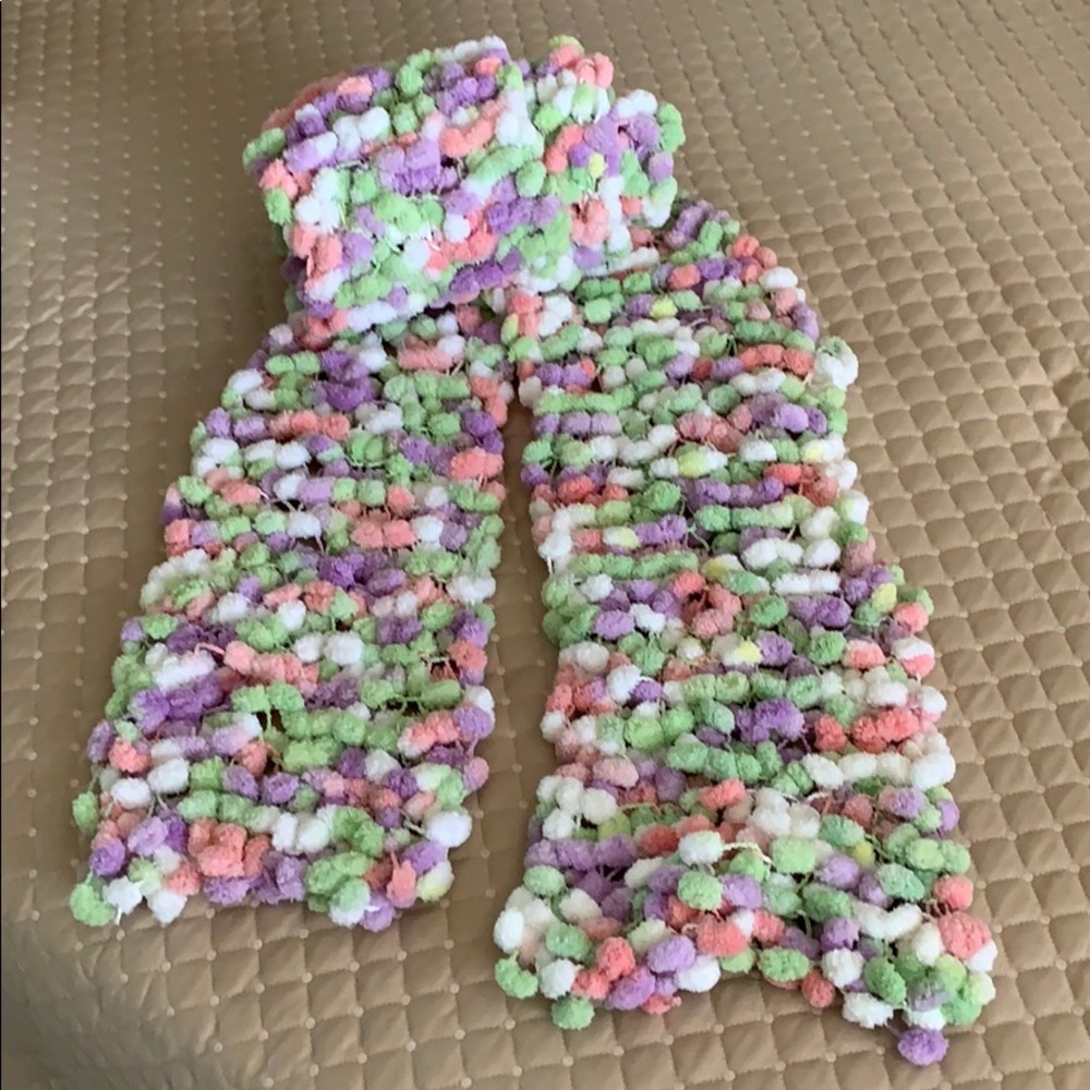 Hand knitted scarf